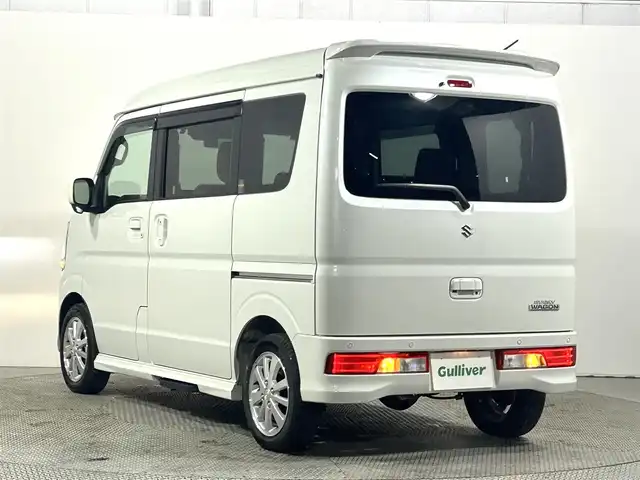 スズキ エブリィ ワゴン PZターボ スペシャル ハイルーフ 大阪府 2025(令7)年 0.2万km パールホワイト ワンオーナー　社外ナビＴＶ　バックカメラ　衝突軽減　両側パワスラ　シートヒーター　ＥＴＣ　クリアランスソナー　レーンアシスト　アイドリングストップ　ＬＥＤヘッドライト　スマートキー　プッシュスタート