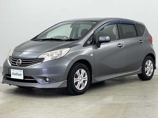 日産 ノート X DIG－S 道央・札幌 2013(平25)年 9.6万km ダークメタルグレー ・純正ナビTV&CD/・純正エンジンスターター/・プッシュスタート/・ECO MODE/・アイドリングストップ/・フォグランプ/・横滑り防止/・ヘッドライトレベライザー/・純正AWサマータイヤ積込/・スマートキー