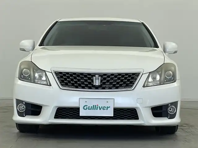 トヨタ クラウン アスリート 群馬県 2012(平24)年 6.6万km ホワイトパールクリスタルシャイン TEIN車高調/純正8インチナビ/・AM/FM/CD/DVD/HDD/USB/AUX/フルセグTV/バックカメラ/前席パワーシート/ステアリングスイッチ/プッシュスタート/スマートキー/電動格納ミラー/純正ビルトインETC