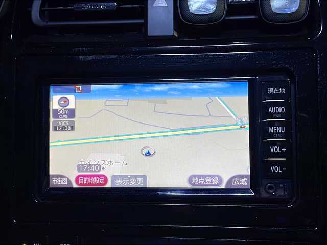 トヨタ プリウス S 山梨県 2018(平30)年 5.9万km スティールブロンドM 純正SDナビ（NSCD-W66）/CDBTフルセグテレビ/バックカメラ/アイドリングストップ/プッシュスタート/ETC/純正LEDヘッドライト