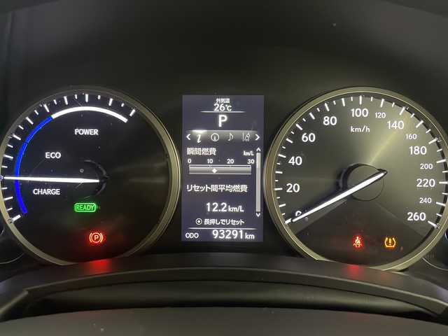 レクサス ＮＸ 300h バージョンL 長崎県 2015(平27)年 9.4万km ソニックチタニウム 純正メモリナビ/（DVD/フルセグTV/Bluetooth/MSV）/バックカメラ/ビルトインETC/革シート/パワーシート/シートヒーター/エアシート/パワーバックドア/ステアマチック/クルーズコントロール/車線逸脱警報/横滑り防止機能/純正LEDヘッドライト/純正18インチアルミホイール/スマートキー/スペアキー2本（1本カードキー）/保証書/取扱説明書