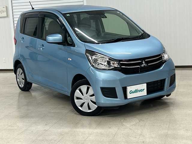 三菱 ｅＫワゴン M e－アシスト 熊本県 2017(平29)年 6.6万km ウィーターブルーM 衝突軽減システム　ＫＥＮＷＯＯＤナビ　ＣＤ　ＤＶＤ　Ｂｌｕｅｔｏｏｔｈ　ワンセグＴＶ　ＵＳＢ　運転席シートヒーター　社外フロアマット　ハロゲンヘッドライト　取扱説明書　保証書　横滑り防止　Ｗエアバッグ　キーレス