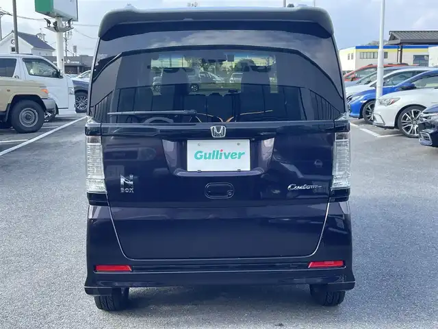 ホンダ Ｎ ＢＯＸ 2トーン カスタム G ターボLパッケージ 長崎県 2016(平28)年 8.8万km パープルⅡ 純正メモリーナビ/CD/DVD/BT/バックカメラ/両側パワースライドドア/ステアリングスイッチ/クルーズコントロール/CTBA/パドルシフト/ハーフレザーシート/LEDヘッドライト/オートライト/ドライブレコーダー/ビルトインETC