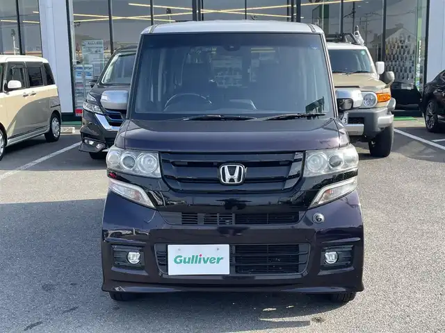 ホンダ Ｎ ＢＯＸ 2トーン カスタム G ターボLパッケージ 長崎県 2016(平28)年 8.8万km パープルⅡ 純正メモリーナビ/CD/DVD/BT/バックカメラ/両側パワースライドドア/ステアリングスイッチ/クルーズコントロール/CTBA/パドルシフト/ハーフレザーシート/LEDヘッドライト/オートライト/ドライブレコーダー/ビルトインETC