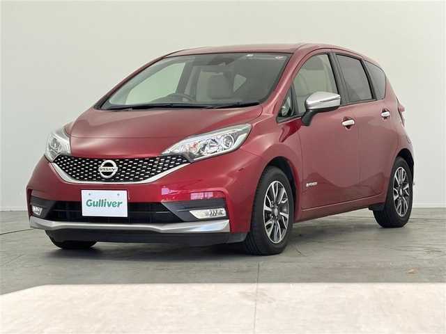 日産 ノート e－パワー X モード・プレミア 千葉県 2017(平29)年 4.5万km ガーネットレッド 純正ナビ/ETC/後カメラ/LED/スペアキー/Bluetooth/CD/フルセグTV/スマートキー/プッシュスタート/純正フロアマット/社外アルミホイール/ABS/横滑り防止装置/オートライト/エアバックW/衝突被害軽減システム/盗難防止装置