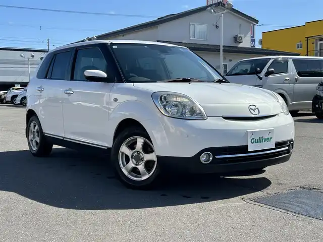マツダ ベリーサ L 道央・札幌 2012(平24)年 6.7万km クリスタルホワイトパールマイカ 4WD/社外CD/AUX/レザーシート/ETC/HID/フロントフォグ/キーフリシステム/電格ミラー/オートライト