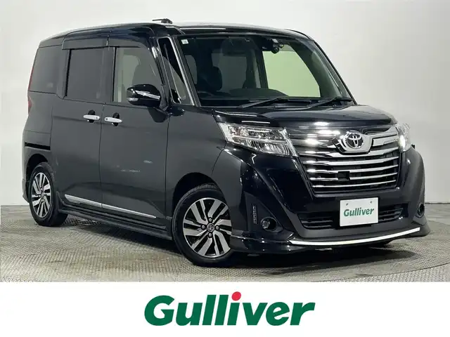 トヨタ ルーミー カスタムG S 大阪府 2018(平30)年 2.8万km ブラックマイカメタリック 社外ＳＤナビ　衝突軽減　Ｂカメラ　両側パワスラ　クルーズコントロール　スペアキー　ＬＥＤオートライト　ドライブレコーダー　フォグランプ　電動ミラー　スマートキー　純正フロアマット　純正アルミホイール
