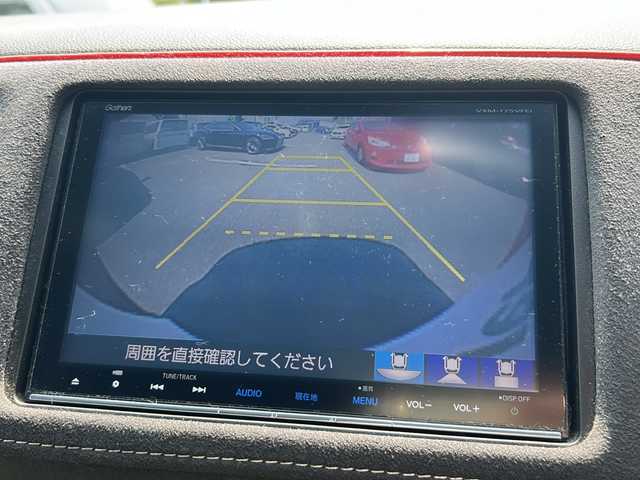 ホンダ ヴェゼル ハイブリッド RS ホンダセンシング 大阪府 2017(平29)年 4.5万km プレミアムクリスタルレッドM ホンダセンシング　ギャザーズ8型ナビ　バックカメラ  CD DVD BT HDMI SD フルセグTV パドルシフト　レーダークルコン  電動パーキング　ハーフレザーシート  前席シートヒーター  オートライト　ETC ウィンカーミラー