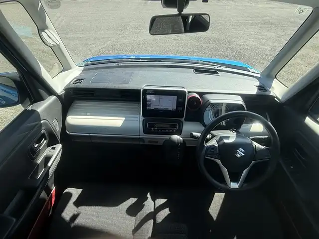 スズキ スペーシア HYBRID X 道央・札幌 2019(令1)年 3.8万km ブリスクブルーM ４WD/ワンオーナー/社外メモリーナビ/CD/DVD/BT/フルセグ/デュアルセンサーブレーキサポート/横滑り防止装置/レーンキープアシスト/リヤパーキングセンサー/全方位カメラ/ビルトインETC/アイドリングストップ/両側パワースライドドア/前席シートヒーター/ステアリングリモコン/プッシュスタート/スマートキー/ハロゲンヘッドライト/オートライト/オートハイビーム/電動格納ミラー/純正フロアマット/スペアキー/社外AW付冬タイヤ積込/155/65/R14/2023年/山8mm