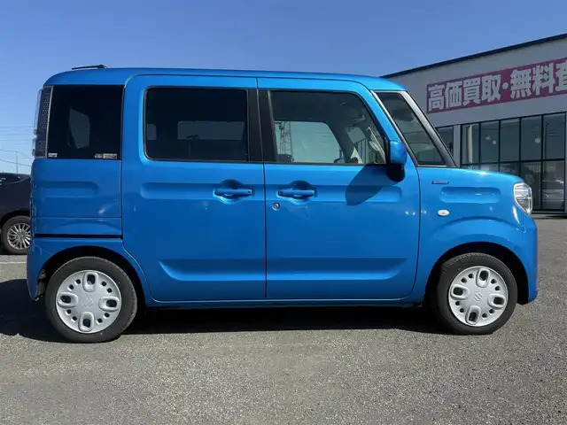 スズキ スペーシア HYBRID X 道央・札幌 2019(令1)年 3.8万km ブリスクブルーM ４WD/ワンオーナー/社外メモリーナビ/CD/DVD/BT/フルセグ/デュアルセンサーブレーキサポート/横滑り防止装置/レーンキープアシスト/リヤパーキングセンサー/全方位カメラ/ビルトインETC/アイドリングストップ/両側パワースライドドア/前席シートヒーター/ステアリングリモコン/プッシュスタート/スマートキー/ハロゲンヘッドライト/オートライト/オートハイビーム/電動格納ミラー/純正フロアマット/スペアキー/社外AW付冬タイヤ積込/155/65/R14/2023年/山8mm