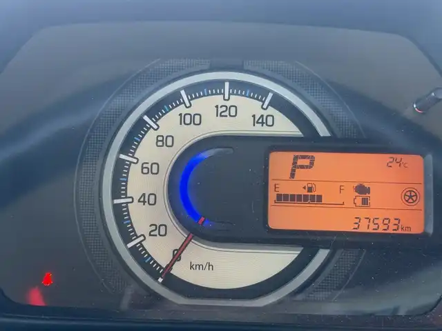 スズキ スペーシア HYBRID X 道央・札幌 2019(令1)年 3.8万km ブリスクブルーM ４WD/ワンオーナー/社外メモリーナビ/CD/DVD/BT/フルセグ/デュアルセンサーブレーキサポート/横滑り防止装置/レーンキープアシスト/リヤパーキングセンサー/全方位カメラ/ビルトインETC/アイドリングストップ/両側パワースライドドア/前席シートヒーター/ステアリングリモコン/プッシュスタート/スマートキー/ハロゲンヘッドライト/オートライト/オートハイビーム/電動格納ミラー/純正フロアマット/スペアキー/社外AW付冬タイヤ積込/155/65/R14/2023年/山8mm