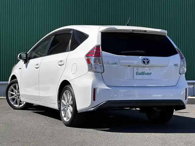 トヨタ プリウス α S ツーリングセレクション 宮城県 2014(平26)年 10.1万km スーパーホワイトⅡ 社外9型ナビ/【CD・DVD・SD・BT・USB・フルセグTV】/バックカメラ/純正17インチAW/純正エアロ/革巻きステアリング/ステアリングスイッチ/電動格納ミラー/ウィンカーミラー/オートライト/LEDヘッドライト/LEDフォグライト/スマートキー/ETC