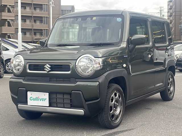 スズキ ハスラー HYBRID G 長野県 2022(令4)年 5万km クールカーキPM 社外メモリナビ：AVIC-RW812/(AM/FM/TV/BT/DVD)/社外アルミスタッドレスタイヤ車載/フルセグTV/Bluetooth/ETC/前席シートヒーター/後方コーナーセンサー/光軸レベライザー/ステアリングスイッチ/キセノンヘッドライト/オートエアコン/アダプティブハイビーム/ミラーヒーター/定速クルーズコントロール/オートエアコン/横滑り防止装置/衝突被害軽減装置/盗難防止装置/レーンキープアシスト/スマートキー/スペアキー/プッシュスタート/アイドリングストップ