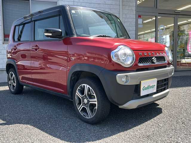 スズキ ハスラー X 埼玉県 2017(平29)年 6.5万km フェニックスレッドパール/ブルーイッシュブラックパール 純正ナビ 7インチ/前席シートヒーター/前後ドライブレコーダー/横滑り防止/アイドリングストップ/レーンキープアシスト/衝突軽減/スマートキー２本/取扱説明書