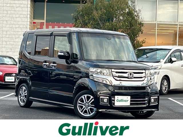 ホンダ Ｎ ＢＯＸ カスタム SSブラックSパッケージ 鹿児島県 2017(平29)年 9.5万km クリスタルブラックパール フルセグＴＶ/ＥＴＣ/ナビ/Ｂｌｕｅｔｏｏｔｈ接続/バックカメラ/プッシュスタート/スマートキー/ドライブレコーダー/シートヒーター/純正フロアマット/両側パワースライドドア/純正アルミホイール/横滑り防止装置/オートライト/LEDライト
