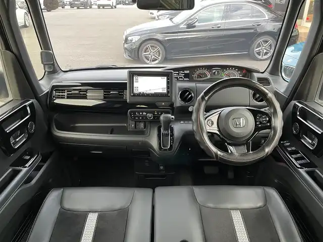 ホンダ Ｎ ＢＯＸ カスタム L ターボ 愛知県 2021(令3)年 4.7万km ミッドナイトブルービームM ワンオーナー/ホンダセンシング/・衝突軽減ブレーキ/・レーンキープアシスト/・誤発進抑制機能/・先行車発進お知らせ機能/純正ナビ（VXM-215Ci）/・CD/SD/USB/BlueTooth/Radio/オートリトラミラー/アレルクリーンプラスシート/プラズマクラスター/両側パワースライドドア/サイドエアバッグ/サイドカーテンエアバッグ/前席シートバックテーブル/前席シートヒーター/純正15インチアルミホイール/ロールサンシェード/スマートキー/プッシュスタート