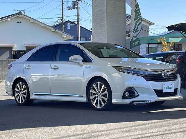 トヨタ ＳＡＩ G Aパッケージ 愛媛県 2014(平26)年 11.6万km ホワイトパールクリスタルシャイン モデリスタエアロ/サンルーフ/純正ナビ(ワンセグTV/CD/DVD/AM・FM/BT/AUX)/バック・フロントカメラ/ビルトインETC/レーダー探知機(ASSURA/AR-G600A)/前席シートヒーター/前席パワーシート/電動リアサンシェード/LEDヘッドライト/純正18インチアルミホイール/社外フロアマット