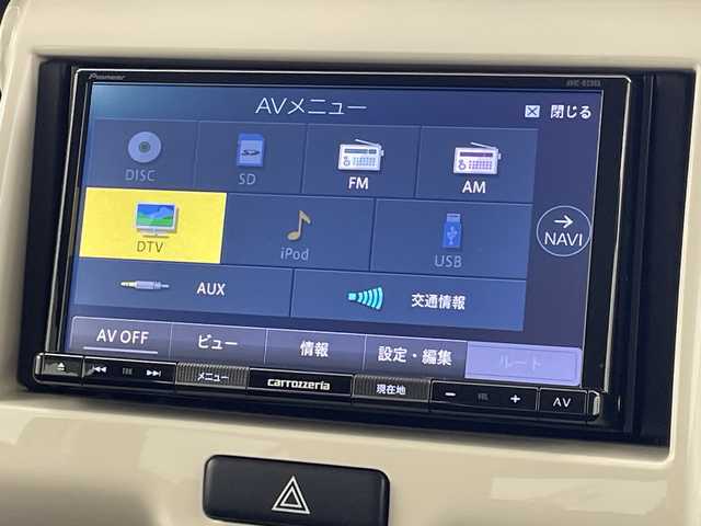 スズキ ハスラー A 岐阜県 2019(令1)年 4.3万km シフォンアイボリーM カロッツェリアナビ　/（CD/DVD/USB/ワンセグTV）/バックカメラ/デジタルインナーミラー　/スペアキー　/ＥＴＣ　/バックカメラ　/パワーウィンドウ　/パワーステアリング　/横滑り防止装置　/純正アルミホイール　/社外フロアマット