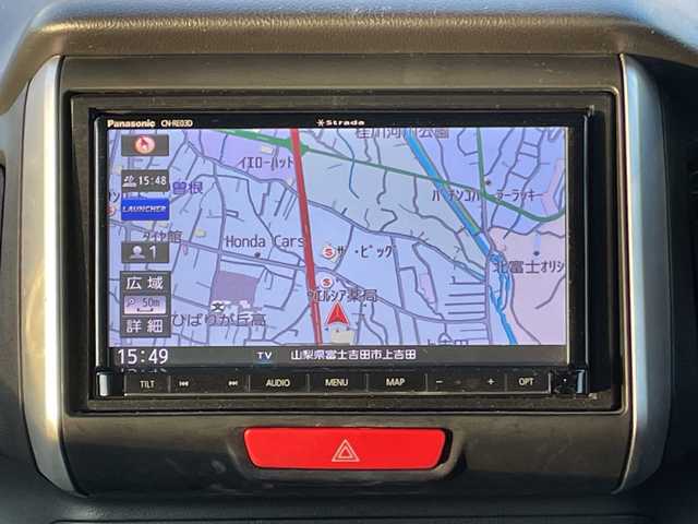 ホンダ Ｎ ＢＯＸ G SSパッケージ 山梨県 2017(平29)年 7.5万km クリスタルブラックパール 社外SDナビ/衝突軽減ブレーキ/ＣＤ/ＤＶＤ/ＢＴ/フルセグテレビ/バックカメラ/アイドリングストップ/プッシュスタート/両側パワースライドドア/ETC/純正HIDヘッドライト