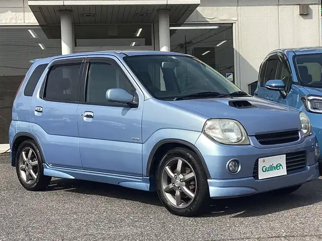 スズキ Ｋｅｉ Bターボ スペシャル 千葉県 2005(平17)年 10.1万km ライトブルー 5速ターボ車/15インチアルミホイール/社外ナビゲーション/キーレスあり/レカロシート/ETC