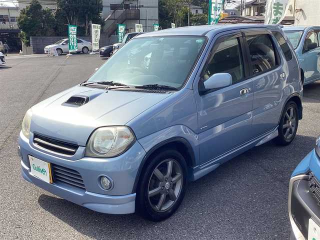 スズキ Ｋｅｉ Bターボ スペシャル 千葉県 2005(平17)年 10.1万km ライトブルー 5速ターボ車/15インチアルミホイール/社外ナビゲーション/キーレスあり/レカロシート/ETC
