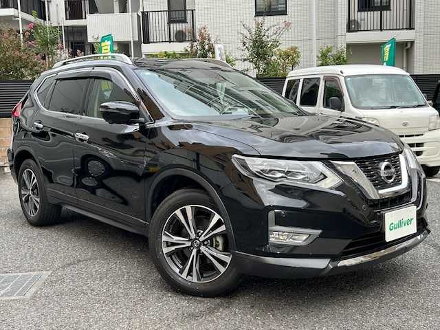 日産 エクストレイル 20Xi 東京都 2018(平30)年 1.8万km ダイヤモンドブラック プロパイロット/インテリジェントセーフティー/レーンキープアシスト/純正9インチナビ/フルセグTV/Bluetooth/Blu-ray再生/全方位＆バックカメラ/デジタルインナーミラー/ドラレコ/ルーフレール/スペアキー/純正フロアマット/取扱説明書/保証書