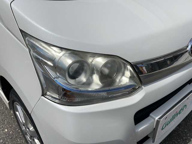 スバル ステラ カスタム R リミテッド 福井県 2012(平24)年 13.4万km パールホワイトⅢ 純正１４インチアルミホイール/HIDヘッドライト/ETC/スマートキー/プッシュスタート/アイドリングストップ/ドアバイザー/電動格納ミラー/保証書