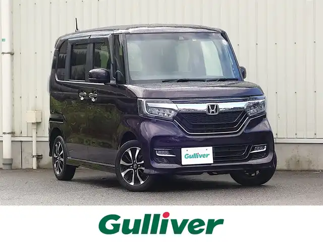 ホンダ Ｎ ＢＯＸ カスタム G L ホンダセンシング 山形県 2018(平30)年 7万km プレミアムベルベットパープル・パール 4WD/SDナビ/　　【CD DVD BT フルセグ】/バックカメラ/パワースライドドア/レーダークルーズコントロール/LEDオートヘッドライト/シートヒーター/純正14インチアルミホイール/ステアリングスイッチ/電動格納ウィンカーミラー/フォグランプ/スマートキー/ETC