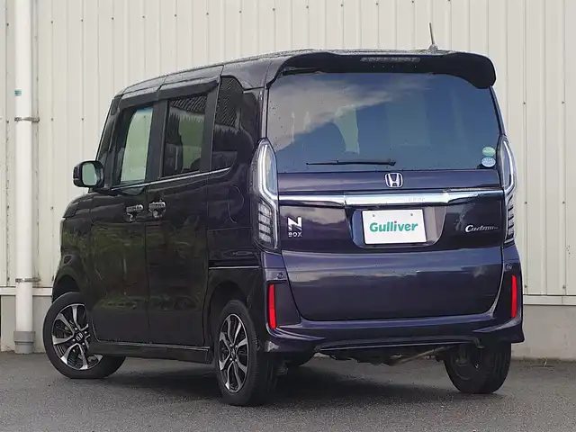 ホンダ Ｎ ＢＯＸ カスタム G L ホンダセンシング 山形県 2018(平30)年 7万km プレミアムベルベットパープル・パール 4WD/SDナビ/　　【CD DVD BT フルセグ】/バックカメラ/パワースライドドア/レーダークルーズコントロール/LEDオートヘッドライト/シートヒーター/純正14インチアルミホイール/ステアリングスイッチ/電動格納ウィンカーミラー/フォグランプ/スマートキー/ETC