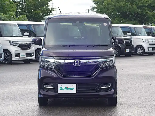 ホンダ Ｎ ＢＯＸ カスタム G L ホンダセンシング 山形県 2018(平30)年 7万km プレミアムベルベットパープル・パール 4WD/SDナビ/　　【CD DVD BT フルセグ】/バックカメラ/パワースライドドア/レーダークルーズコントロール/LEDオートヘッドライト/シートヒーター/純正14インチアルミホイール/ステアリングスイッチ/電動格納ウィンカーミラー/フォグランプ/スマートキー/ETC