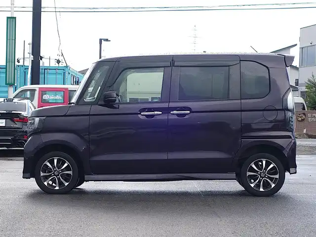 ホンダ Ｎ ＢＯＸ カスタム G L ホンダセンシング 山形県 2018(平30)年 7万km プレミアムベルベットパープル・パール 4WD/SDナビ/　　【CD DVD BT フルセグ】/バックカメラ/パワースライドドア/レーダークルーズコントロール/LEDオートヘッドライト/シートヒーター/純正14インチアルミホイール/ステアリングスイッチ/電動格納ウィンカーミラー/フォグランプ/スマートキー/ETC