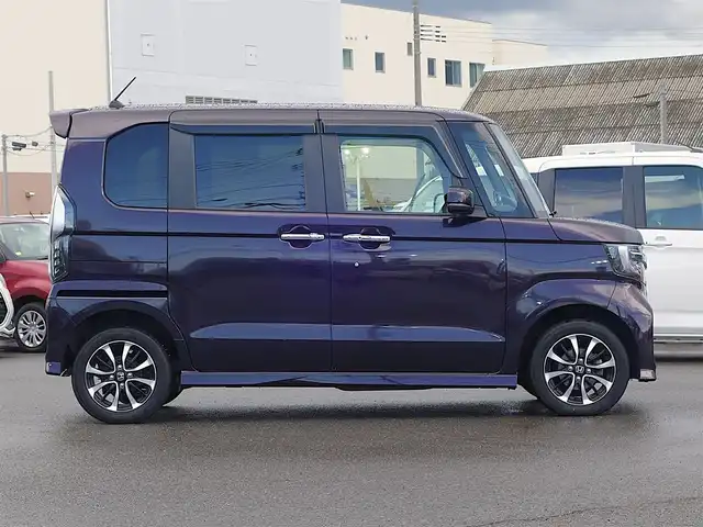 ホンダ Ｎ ＢＯＸ カスタム G L ホンダセンシング 山形県 2018(平30)年 7万km プレミアムベルベットパープル・パール 4WD/SDナビ/　　【CD DVD BT フルセグ】/バックカメラ/パワースライドドア/レーダークルーズコントロール/LEDオートヘッドライト/シートヒーター/純正14インチアルミホイール/ステアリングスイッチ/電動格納ウィンカーミラー/フォグランプ/スマートキー/ETC