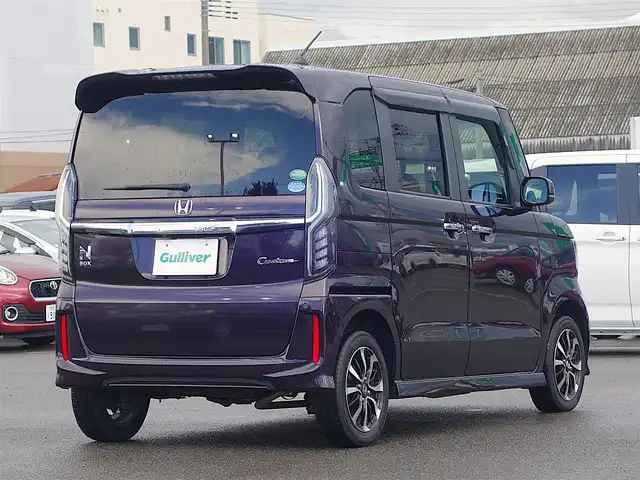 ホンダ Ｎ ＢＯＸ カスタム G L ホンダセンシング 山形県 2018(平30)年 7万km プレミアムベルベットパープル・パール 4WD/SDナビ/　　【CD DVD BT フルセグ】/バックカメラ/パワースライドドア/レーダークルーズコントロール/LEDオートヘッドライト/シートヒーター/純正14インチアルミホイール/ステアリングスイッチ/電動格納ウィンカーミラー/フォグランプ/スマートキー/ETC