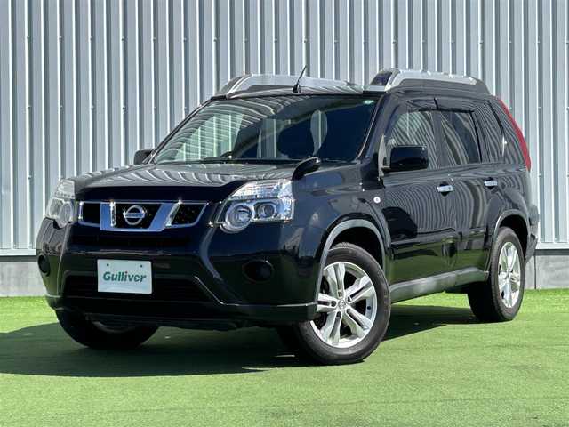 日産 エクストレイル 25Xtt 香川県 2013(平25)年 9.2万km ダイヤモンドブラック ワンオーナー　/ハイパールーフレール　/純正ＳＤナビ　/【CD/DVD/SD/Bluetooth】/地デジ対応TV/アルカンターラシート　/全席シートヒーター　/革巻きステアリング　/ＨＩＤヘッドライト　/フォグランプ/オートライト機能　/ＯＰ荷室ＢＯＸ×２　/ビルトインＥＴＣ/ドライブレコーダー/SD有り/純正フロアマット/バイザー