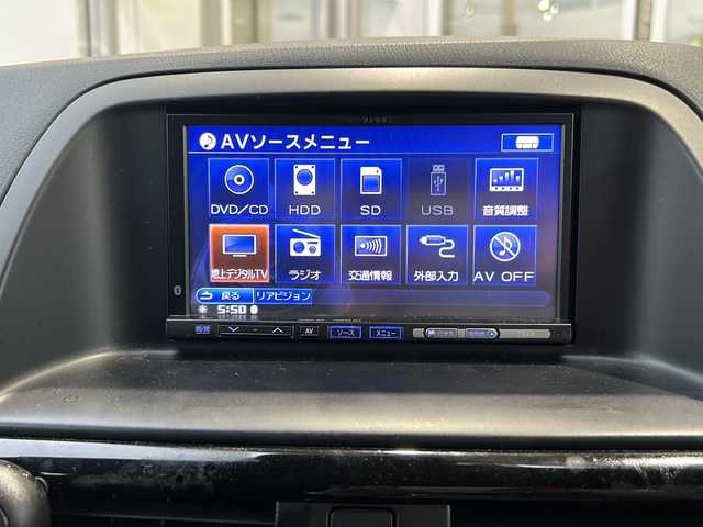 マツダ ＣＸ－５ XD 静岡県 2014(平26)年 10万km アルミニウムメタリック 社外HDDナビ/・CD/・DVD/・AM/・FM/主要装備/・衝突軽減/・クルコン/・オートライト/・バックカメラ/・サイドカメラ/・ETC/・ステアリングスイッチ/・スマートキー/・プッシュスタート/・純正アルミホイール/・純正フロアマット