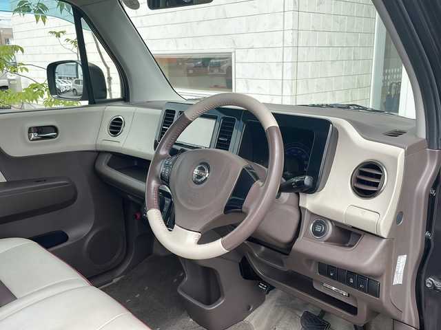 日産 モコ ドルチェX FOUR 青森県 2014(平26)年 6.9万km アーバンブラウン 4WD/社外メモリナビ・ワンセグTV/専用合皮シート/運転席シートヒーター/ビルトインETC/アイドリングストップ/HIDライト/オートライト/フォグランプ/純正14インチアルミ/インテリキー/プッシュスタート/ドアバイザー/純正フロアマット