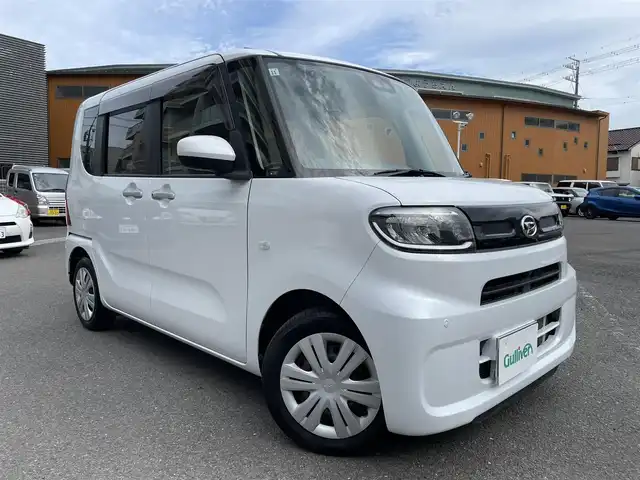 ダイハツ タント X 静岡県 2019(令1)年 1.9万km シャイニングホワイトパール スマートアシスト/・衝突回避支援ブレーキ機能/・誤発進抑制制御機能/・車線逸脱機能/・先行車発進お知らせ機能/・オートハイビーム/純正メモリナビ・フルセグ（NMZK-W70D）/DVD/CD/SD/USB/Bluetooth/全方位カメラ/バックカメラ/左側パワースライドドア/LEDライト/アイドリングストップ/スマートキー2個/プッシュスタート/フロアマット/ドアバイザー/新車時保証書/取扱説明書