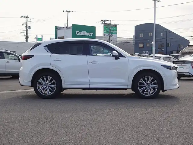 マツダ ＣＸ－５ 25S エクスクルーシブモード 山形県 2022(令4)年 4.6万km スノーフレイクホワイトパールマイカ 4WD/BOSEサウンドシステム/衝突被害軽減システム/純正SDナビ/　　【CD DVD BT フルセグ USB】/DVDプレイヤー/全周囲カメラ/電動リアゲート/レーダークルーズコントロール/LEDオートヘッドライト/ブラウンレザーシート/パワーシート/シートエアコン/シートヒーター/純正19インチアルミホイール/ドライブレコーダー/アイドリングストップ/コーナーセンサー/ステアリングスイッチ/MTモード付AT/電動格納ウィンカーミラー/スマートキー/ETC