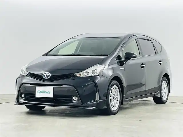 トヨタ プリウス α S チューンブラック Ⅱ 福島県 2017(平29)年 7.7万km アティチュードブラックマイカ 横滑り防止/純正8インチメモリナビ/・バックカメラ/・フルセグ/・ビルトインETC2.0/・USB/・HDMI/・SD/・CD/DVD/・Bluetooth/・ステアリングスイッチ/シートヒーター/LEDヘッドライト/・オートライト/・フォグランプ/純正フロアマット/スマートキー /・プッシュスタート