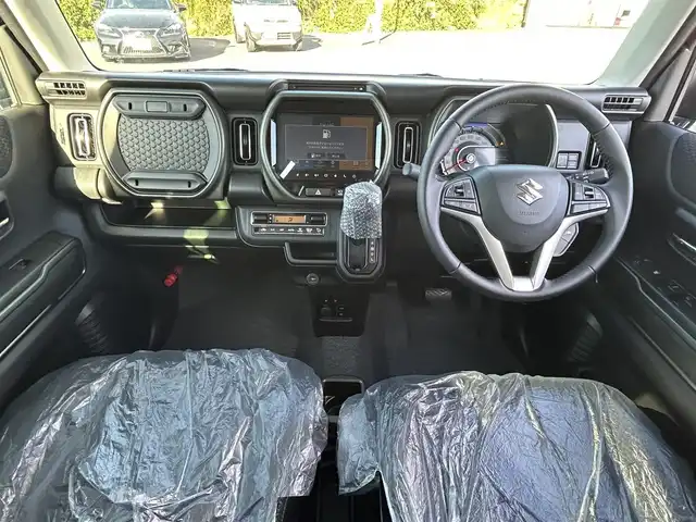 スズキ ハスラー タフワイルド 鹿児島県 2024(令6)年 0.1千km クールカーキPM 純正ナビ/(フルセグTV/Bluetooth/AppleCarPlay/AndroidAuto)/デュアルカメラブレーキサポート/誤発進抑制装置/車線逸脱警報/アダプティブクルーズコントロール/全方位カメラ/LEDヘッドライト/シートヒーター/純正15インチアルミホイール/ルーフレール/スマートキー