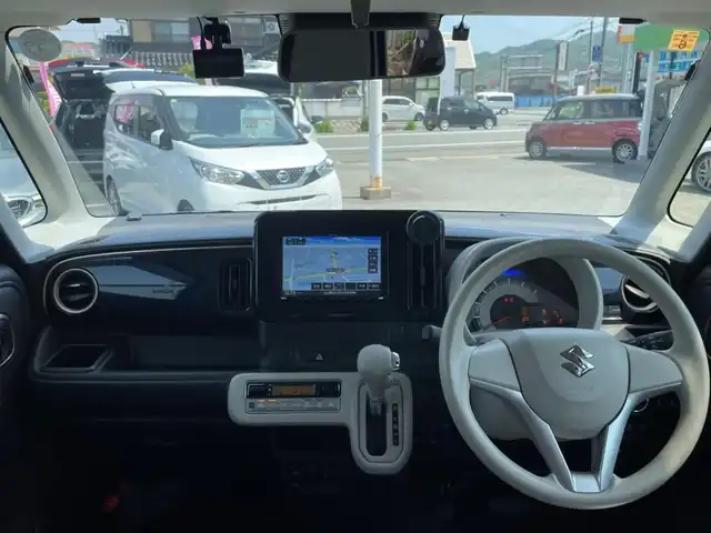 スズキ ワゴンＲ スマイル HYBRID X 山口県 2023(令5)年 0.9万km インディゴブルーメタリック/ホワイト2トーン 純正ナビ/DVD/CD/BT/USB/フルセグTV/両側パワースライドドア/純正LEDヘッドライト/純正フォグランプ/オートライト/右前席シートヒーター/衝突被害軽減ブレーキ/LKA/横滑り防止/コーナーセンサー/アイドリングストップ/スマートキー/ビルトインETC/純正フロアマット/純正ドアバイザー/ドライブレコーダー/電動格納ウインカードアミラー