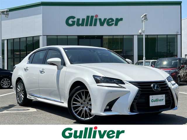 レクサス ＧＳ 300h バージョンL 愛媛県 2015(平27)年 3.2万km ソニッククォーツ 禁煙車/登録時走行距離31670km/純正ナビ/CD/DVD/TV/Bluetooth/SD REC/バックカメラ/ビルトインETC2.0/衝突警報装置/横滑り防止装置/レーンキープサポート/ブラインドスポットモニター/追従クルーズコントロール/サンルーフ/本革シート/前席パワーシート/前席シートベンチレーション/前席シートヒーター/本革ステアリング/ステアリングヒーター/ロールサンシェード/MTモード付AT/パドルシフト/オートライト/オートマチックハイビーム/LEDヘッドライト/LEDフォグランプ/スマートキー
