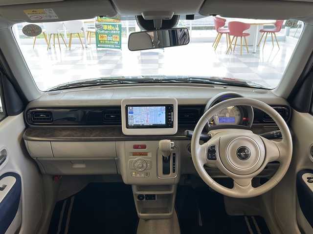 スズキ ラパン モード 岐阜県 2021(令3)年 9.5万km ノクターンブルーパール/ホワイト 2トーンルーフ ワンオーナー/SDナビ/フルセグテレビ/全方位カメラ/Bluetooth/USB/iPod/VTR/D＋N席シートヒーター/LEDヘッドライト/純正フロアマット/パーキングアシスト/アイドリングストップ/スペアキー/アンチブレーキシステム/横滑り防止装置/レーンキープアシスト/盗難防止システム/オートマチックハイビーム/オートライト/デュアルブレーキサポート