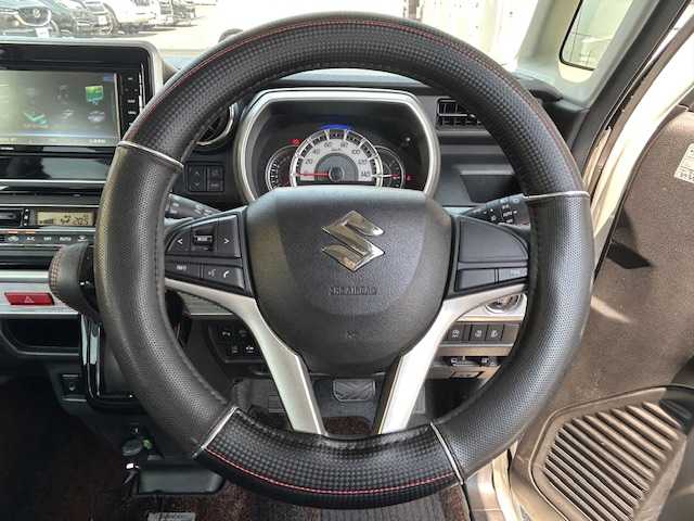スズキ スペーシア カスタム HYBRID XS 青森県 2020(令2)年 3.9万km ピュアホワイトP ワンオーナー/全方位カメラ/純正ナビ/（BlueTooth接続、フルセグTV、AMFM、DISC）/前後ドラレコ/ヘッドアップディスプレイ/デュアルセンサーブレーキサポート/レーンアシスト/衝突被害軽減ブレーキ/横滑り防止/スペアキー/両側パワースライドドア/前席シートヒーター/ETC