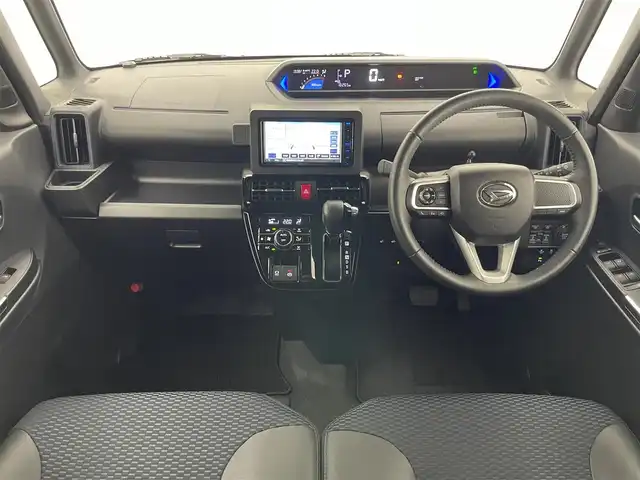ダイハツ タント カスタム RS 愛知県 2023(令5)年 1.9万km シャイニングホワイトパール 社外ナビ　全方位カメラ　両パワ　禁煙車　スマートアシスト３　フルセグＴＶ　純正アルミホイール　ＬＥＤオートライト　前後ドラレコ　ＥＴＣ　衝突軽減　純正フロアマット　ハーフレザー　シートヒーター　ＤＶＤ