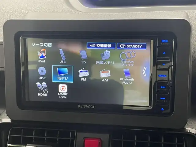 ダイハツ タント カスタム RS 愛知県 2023(令5)年 1.9万km シャイニングホワイトパール 社外ナビ　全方位カメラ　両パワ　禁煙車　スマートアシスト３　フルセグＴＶ　純正アルミホイール　ＬＥＤオートライト　前後ドラレコ　ＥＴＣ　衝突軽減　純正フロアマット　ハーフレザー　シートヒーター　ＤＶＤ