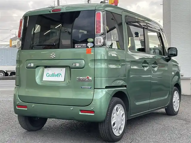 スズキ スペーシア HYBRID G 埼玉県 2020(令2)年 4.1万km ツールグリーンパールメタリック ・ワンオーナー/・社外ナビワンセグＴＶ　ＣＤ　ＤＶＤ/・バックカメラ/・フロントドライブレコーダー/・アイドリングストップ/・衝突被害軽減ブレーキ/・横滑り防止装置/・パーキングセンサー/・スマートキー/・プッシュスタート/・ハロゲンヘッドライト/・純正フロアマット/・取説