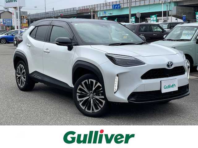 トヨタ ヤリスクロス ハイブリッド Z 石川県 2023(令5)年 4.5万km パールⅡ ワンオーナー/純正ディスプレイオーディオ/ナビ/フルセグTV/パノラマモニター/LEDヘッドライト/ビルトインETC2.0/デジタルミラー/ドラレコ/パワーバックドア/AV100V/純正アルミホイール/ハーフレザーシート/D席パワーシート/スマートキー/プッシュスタート/電動ミラー/保証書