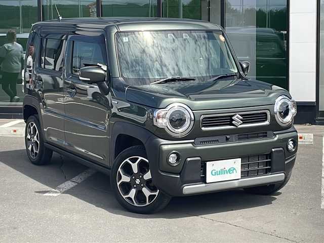 スズキ ハスラー HYBRID X 道東・釧路十勝 2020(令2)年 3.4万km クールカーキPM ・4WD/・純正SDナビ/（CD DVD BT フルセグ USB MSV）/・全周囲カメラ/・LEDヘッドライト/・オートライト/・デュアルカメラブレーキサポート/・ヒルスタートアシストスイッチ/・グリップコントロールスイッチ/・スノーモードスイッチ/・前席シートヒーター/・アイドリングストップ/・コーナーセンサー/・ステアリングスイッチ/・電動格納ウィンカーミラー/・ミラーヒーター/・フォグランプ/・純正フロアマット/・ドアバイザー/・スマートキー/・プッシュスタート/・純正15インチアルミホイール