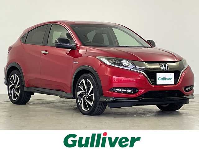 ホンダ ヴェゼル ハイブリッド RS ホンダセンシング 岐阜県 2016(平28)年 4.3万km プレミアムクリスタルレッドM 8インチメモリナビ/・フルセグ/BT/CD/DVD/バックカメラ/ドライブレコーダー/ビルトインETC/ハーフレザーシート/・シートヒーター/革巻きステアリング/・ステアリングスイッチ/・パドルシフト/・レーダークルーズコントロール/LEDヘッドライト/・フォグランプ/プッシュスタート/スマートキー/衝突軽減ブレーキ/レーンキープ/純正フロアマット